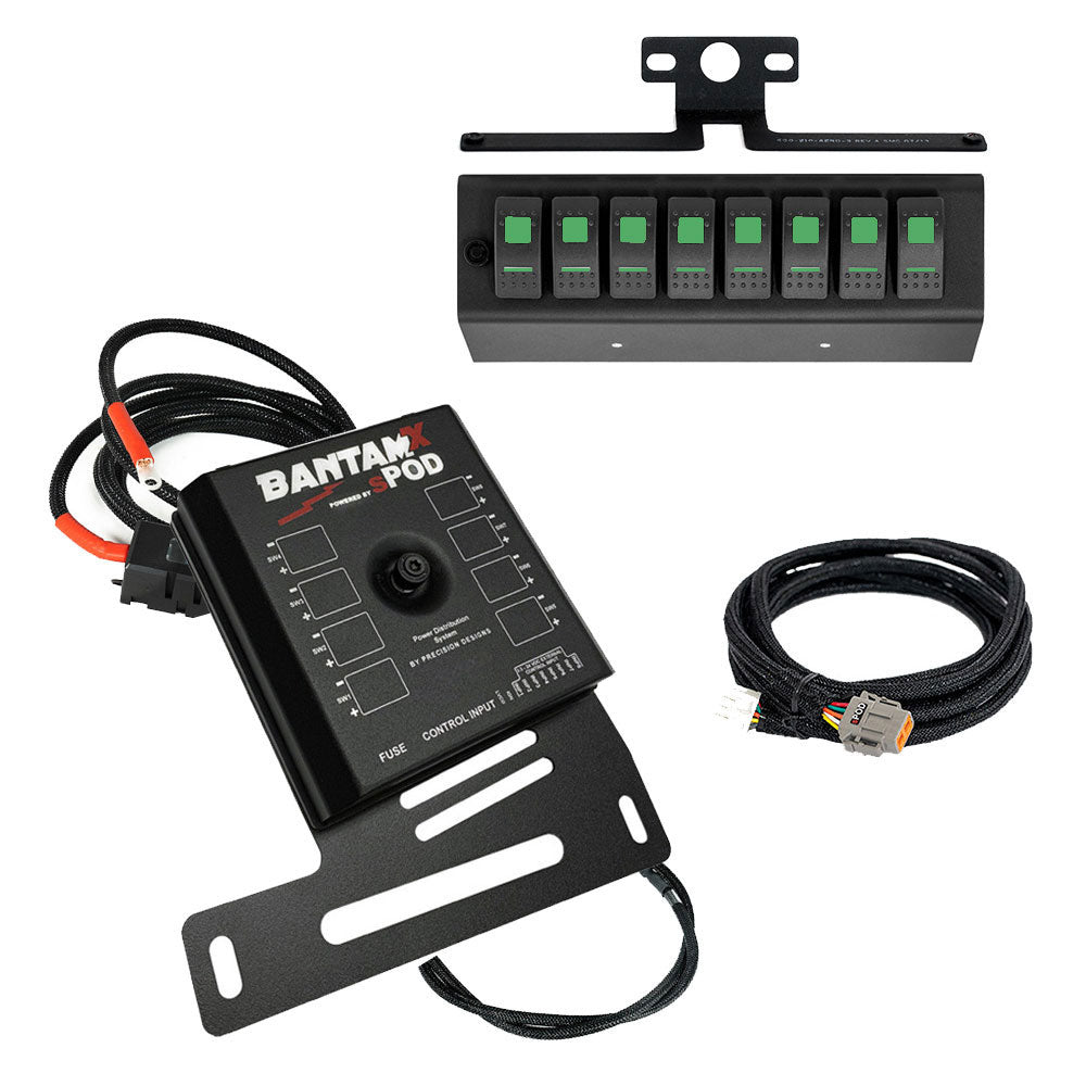 sPod BantamX w LED Switch Panel - Jeep 2007-2008 Wrangler JK
