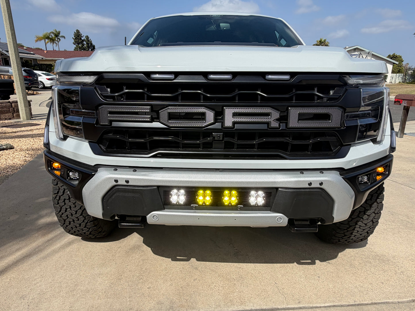 NEW SPV Parts 2021-2026 Ford F-150 Raptor BUMPER Grille Baja Designs Squadron 2.0 Light Kit (RGBW Backlight) (Works with BOTH Bumpers)