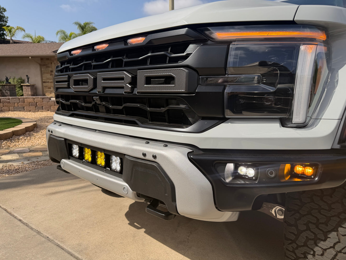 NEW SPV Parts 2021-2026 Ford F-150 Raptor BUMPER Grille Baja Designs Squadron 2.0 Light Kit (RGBW Backlight) (Works with BOTH Bumpers)