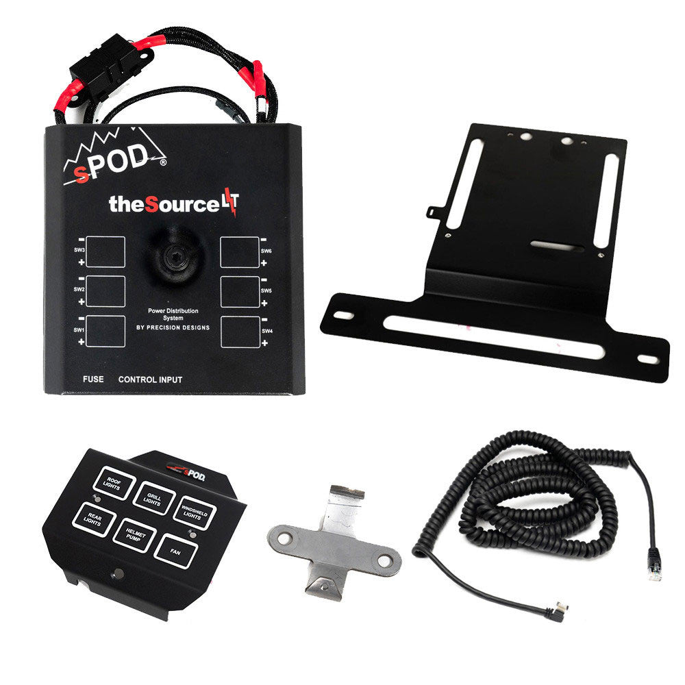 sPod SourceLTMini6 Steering Wheel Mount Kit - Polaris RZR Turbo R 2020-2024, Pro R 2022-2025, Pro S 2025, Pro XP 2020-2025