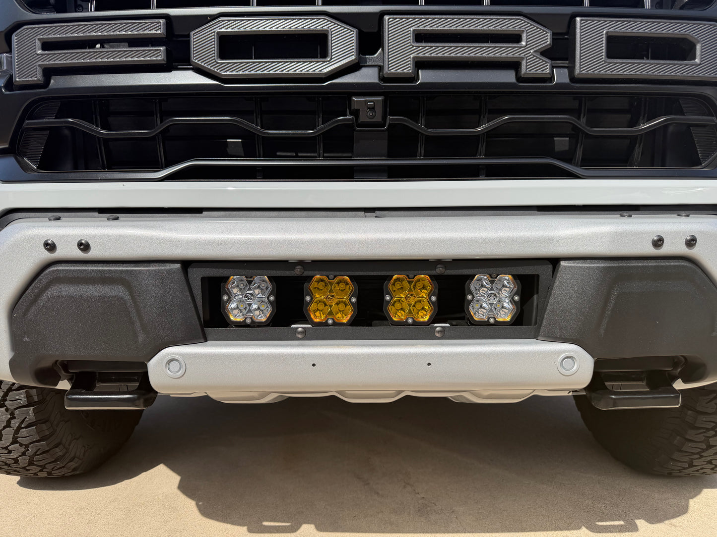NEW SPV Parts 2021-2026 Ford F-150 Raptor BUMPER Grille Baja Designs Squadron 2.0 Light Kit (RGBW Backlight) (Works with BOTH Bumpers)