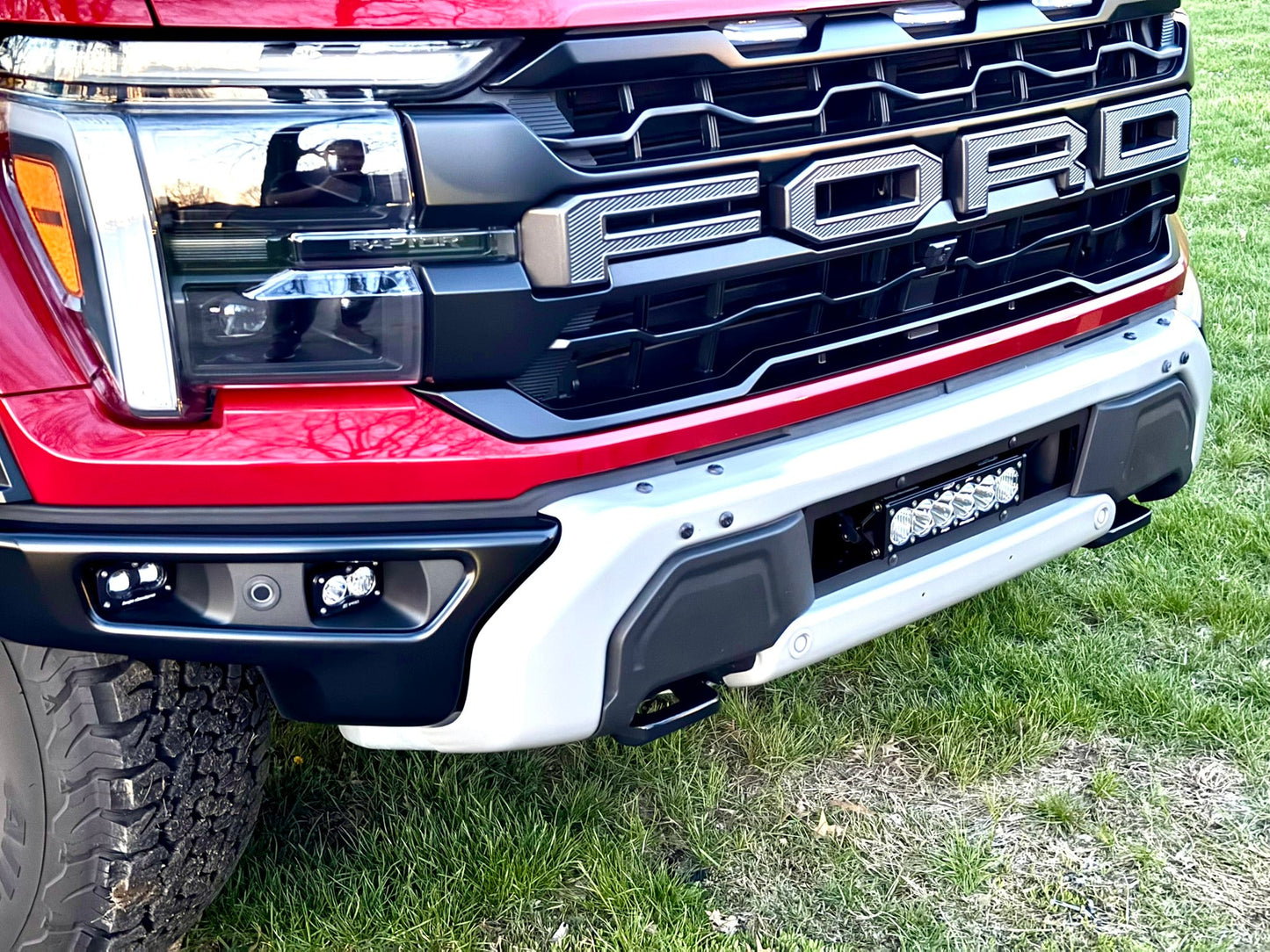 NEW SPV Parts 2021-2025 Ford F-150 Raptor BUMPER Grille Baja Designs ONX6 or S8 Light Bar Kit (Works with BOTH Bumpers)
