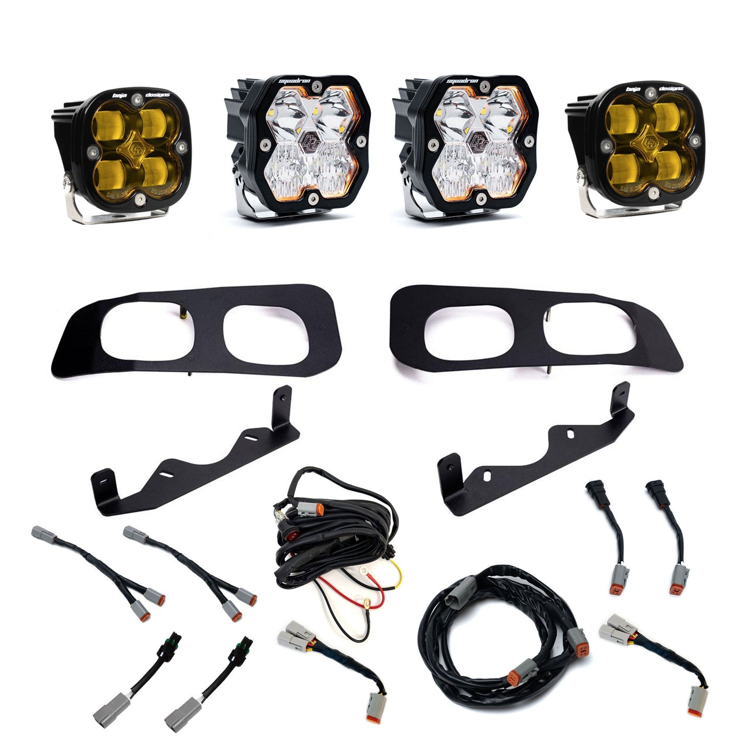 Squadron 2.0 Sport or Pro Squadron SAE Dual Fog Pocket Light Kit - Ford 2023-26 F-250350 Super Duty