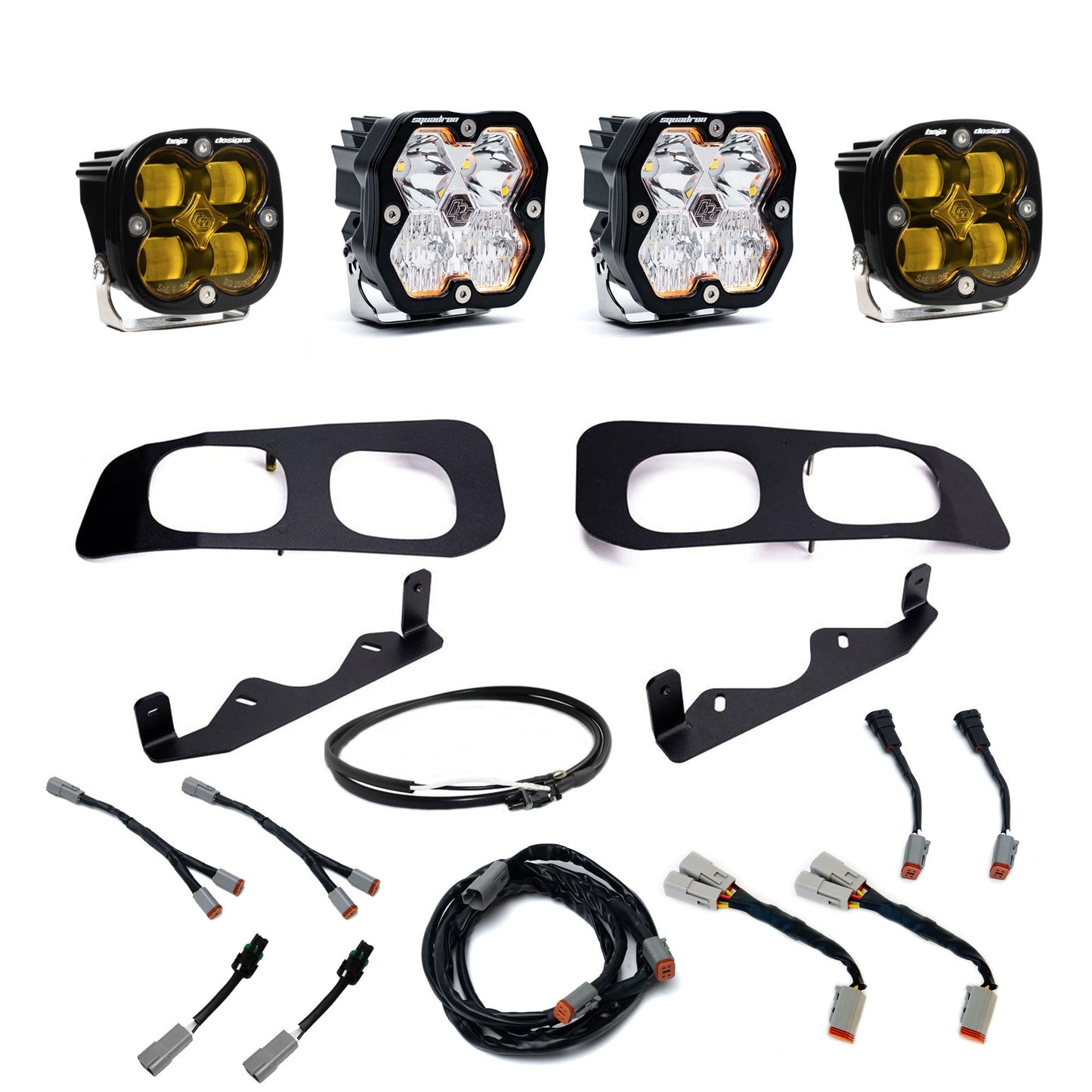 Squadron 2.0 Sport or Pro Squadron SAE Dual Fog Pocket Light Kit - Ford 2023-26 F-250350 Super Duty