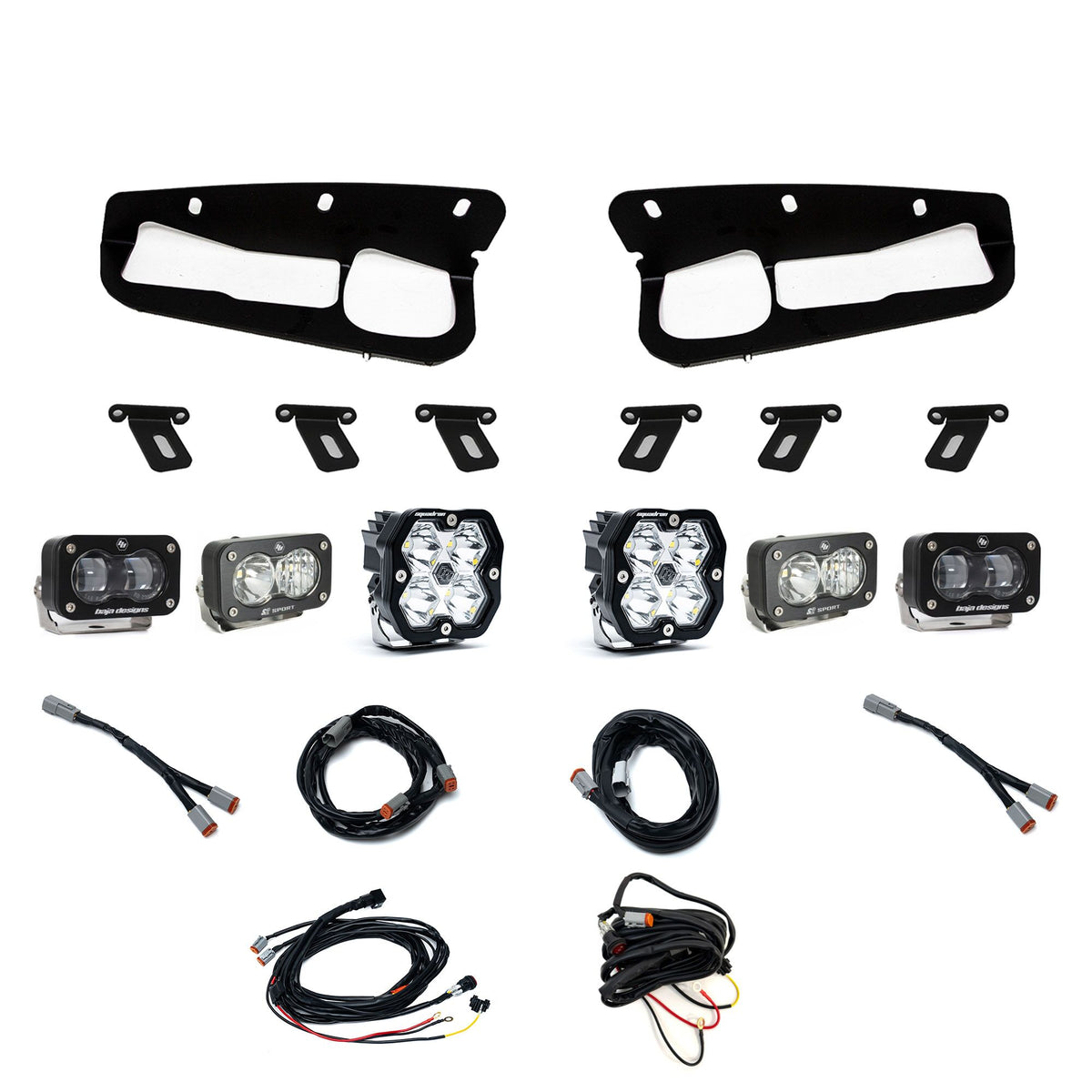 Squadron 2.0 Sport / S2 Sport / S2 SAE Sportman Fog Pocket Light Kit - Ford 2021-26 Bronco; 2022-24 Bronco Raptor; Note w Steel Bumper