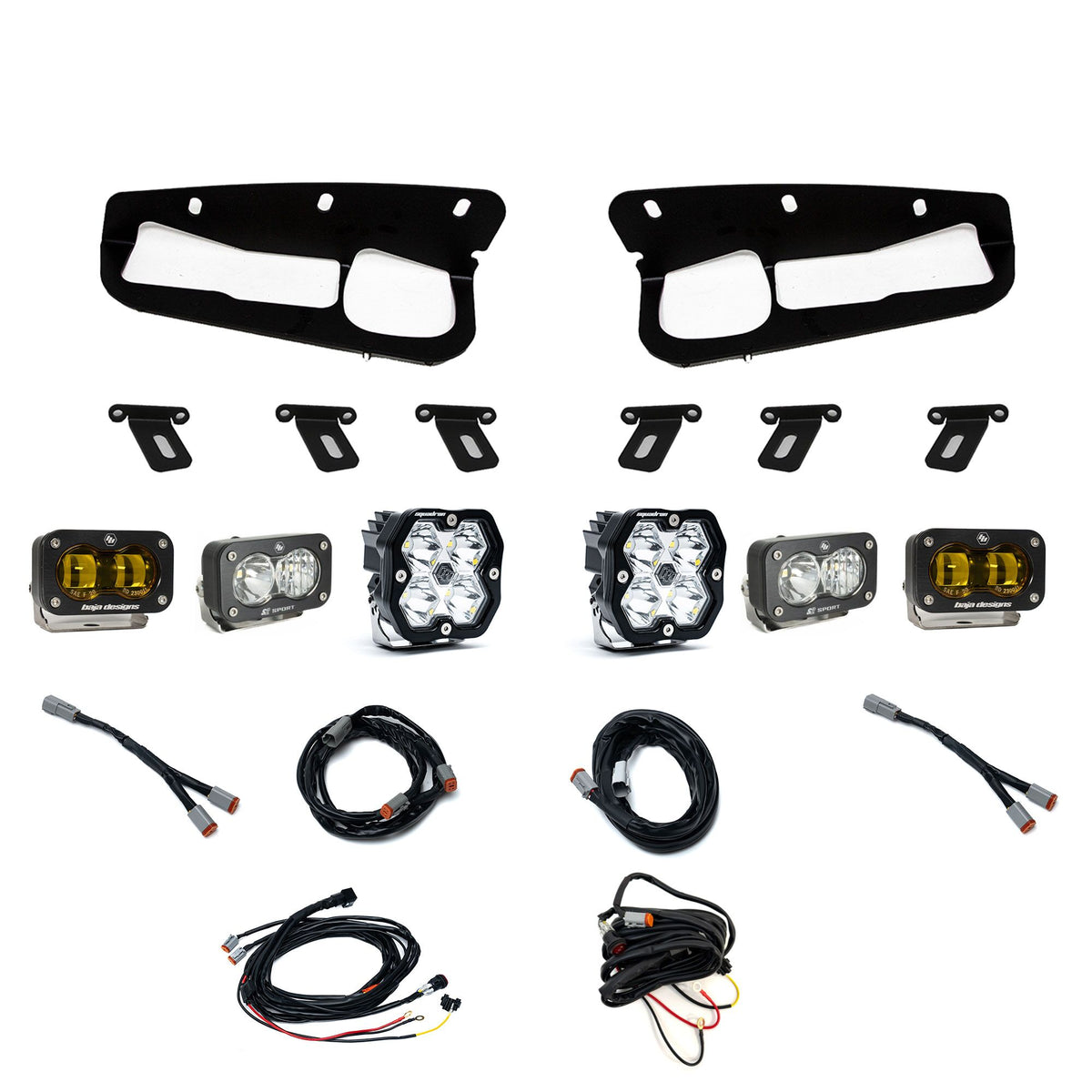 Squadron 2.0 Sport / S2 Sport / S2 SAE Sportman Fog Pocket Light Kit - Ford 2021-26 Bronco; 2022-24 Bronco Raptor; Note w Steel Bumper