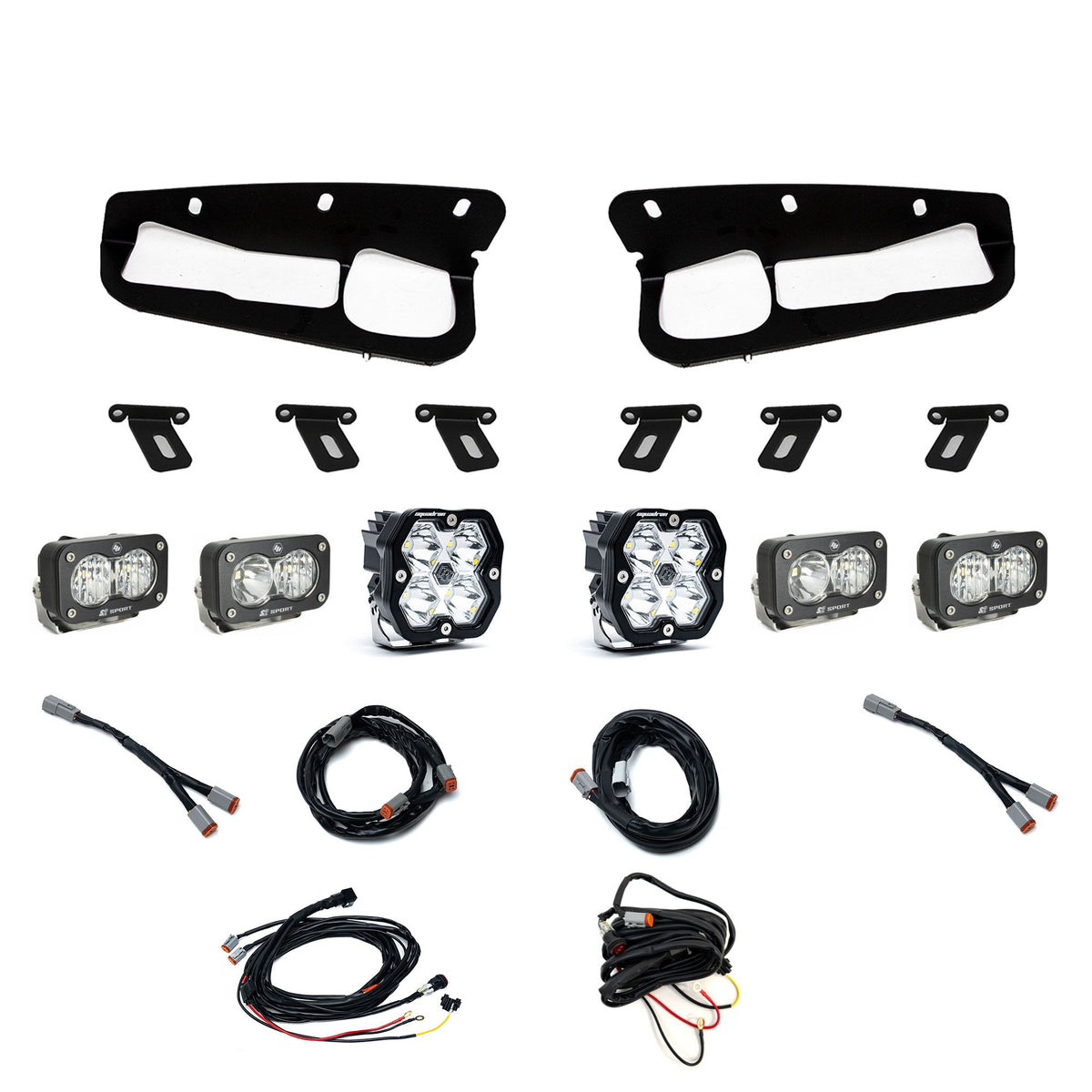 Squadron 2.0 Sport Dual S2 Sport Sportmen Fog Pocket Light Kit - Ford 2021-26 Bronco; 2022-24 Bronco Raptor; Note w Steel Bumper