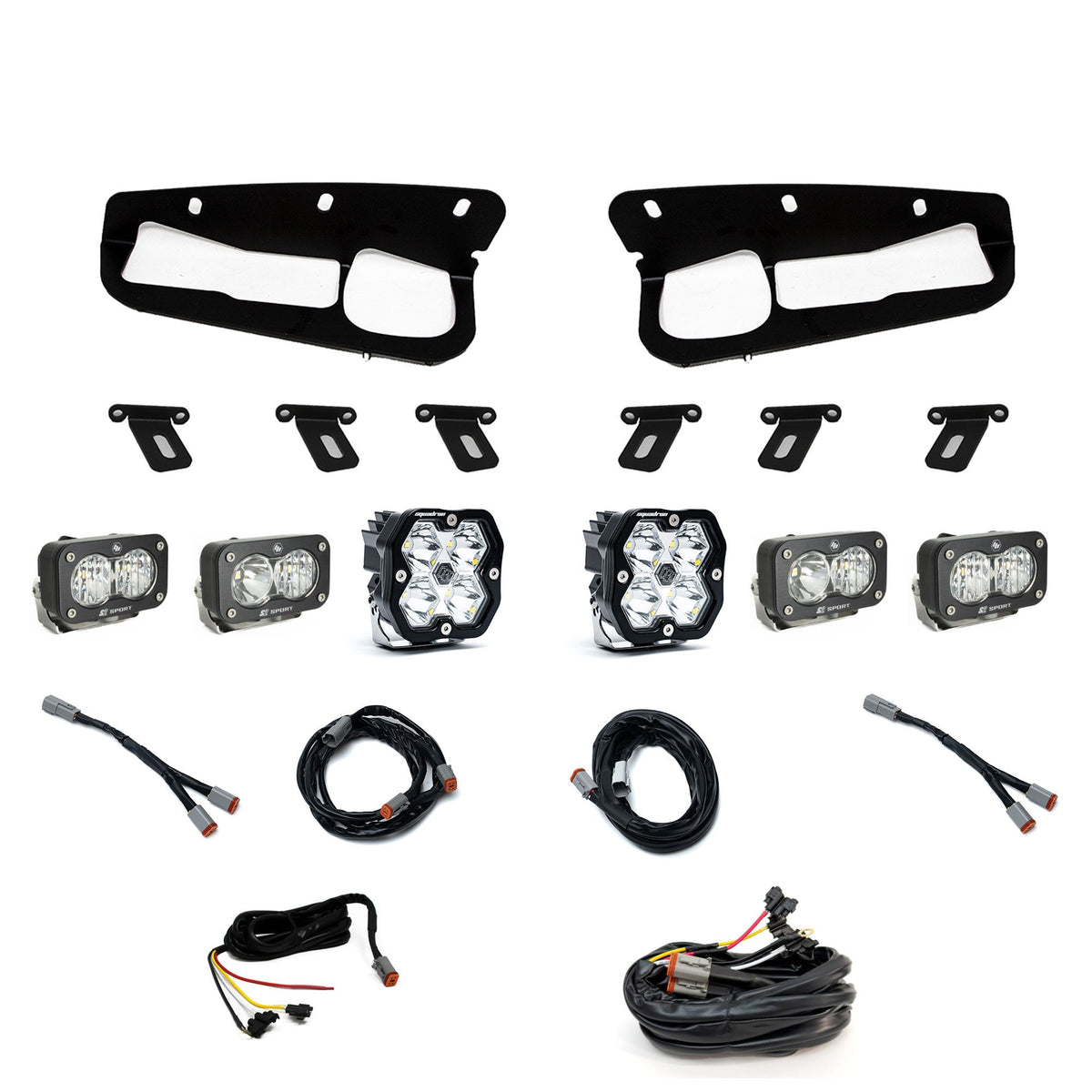 Squadron 2.0 Sport Dual S2 Sport Sportmen Fog Pocket Light Kit - Ford 2021-26 Bronco; 2022-24 Bronco Raptor; Note w Steel Bumper