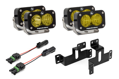 SPV Parts 2021-2025 Ford F-150 & Bronco Raptor OEM (SAE) Fog Light Upgrade Kit with Brackets and Baja Designs S2 Lights