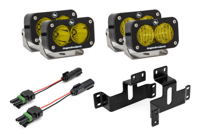 SPV Parts 2021-2025 Ford F-150 & Bronco Raptor OEM (SAE) Fog Light Upgrade Kit with Brackets and Baja Designs S2 Lights