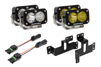 SPV Parts 2021-2025 Ford F-150 & Bronco Raptor OEM (SAE) Fog Light Upgrade Kit with Brackets and Baja Designs S2 Lights