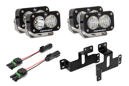 SPV Parts 2021-2025 Ford F-150 & Bronco Raptor OEM (SAE) Fog Light Upgrade Kit with Brackets and Baja Designs S2 Lights
