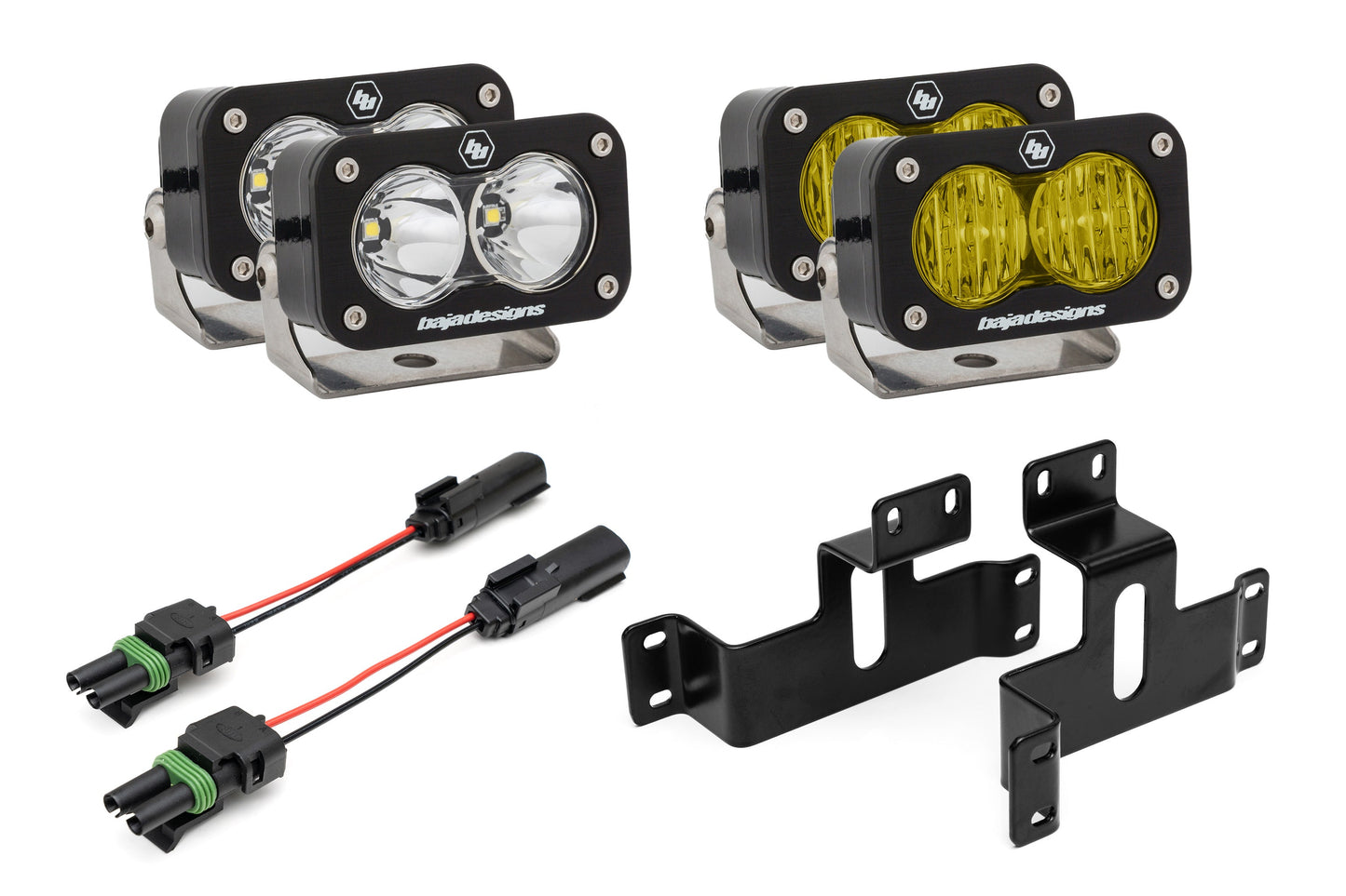 SPV Parts 2021-2025 Ford F-150 & Bronco Raptor OEM (SAE) Fog Light Upgrade Kit with Brackets and Baja Designs S2 Lights