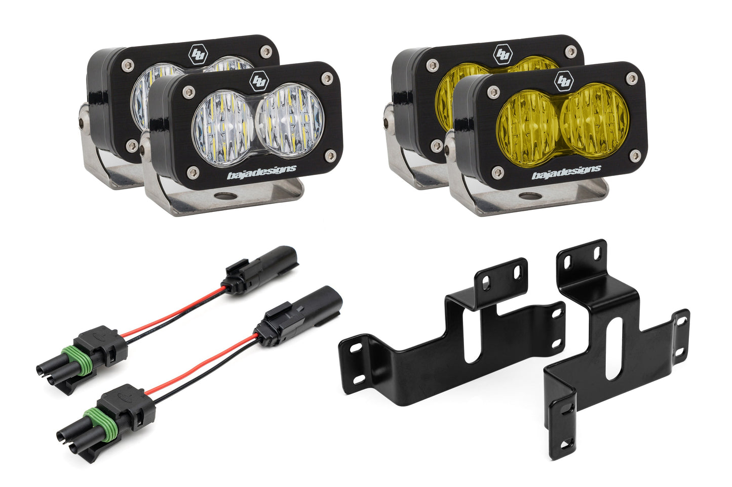 SPV Parts 2021-2025 Ford F-150 & Bronco Raptor OEM (SAE) Fog Light Upgrade Kit with Brackets and Baja Designs S2 Lights