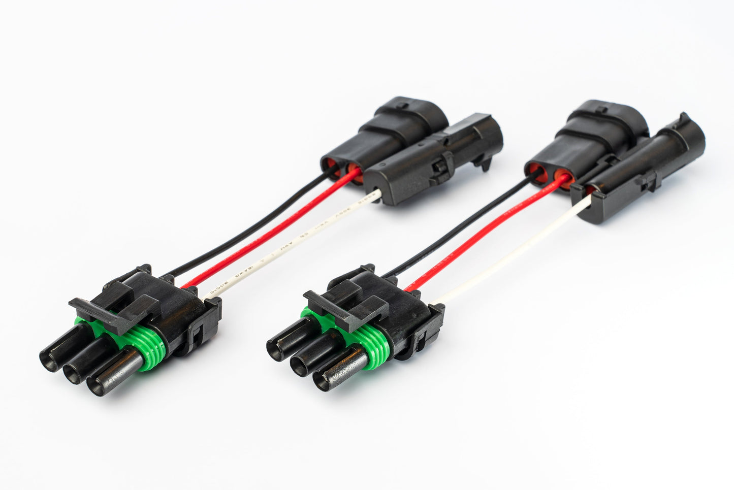 3 Pole WP Connector Adapters to H11 Factory Fog Connector with Backlight Port (Pair) (Bronco & Others)