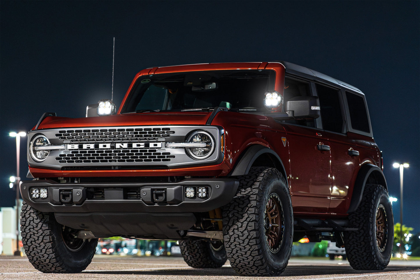 SPV Parts 2021-2025 Ford BRONCO (Including Everglades) Modular A-Pillar Light Kit with Baja Designs LP4's