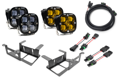 SPV Parts 2022 UP Ford Bronco Dual Baja Designs Squadron Sport & PRO Capable Bumper Fog Light Kit