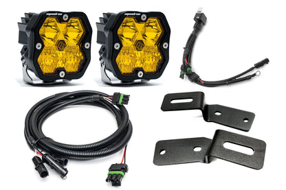 SPV Parts 2021-2025 Ford BRONCO A-Pillar Light Kit with Baja Designs Squadrons 2.0 (RGBW Backlights)