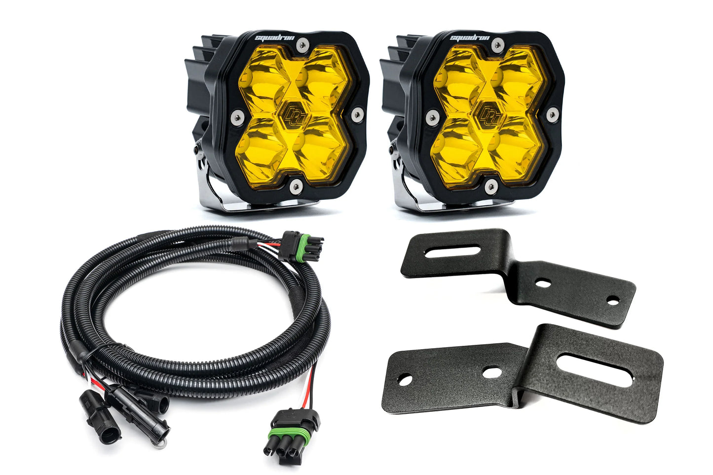 SPV Parts 2021-2025 Ford BRONCO A-Pillar Light Kit with Baja Designs Squadrons 2.0 (RGBW Backlights)