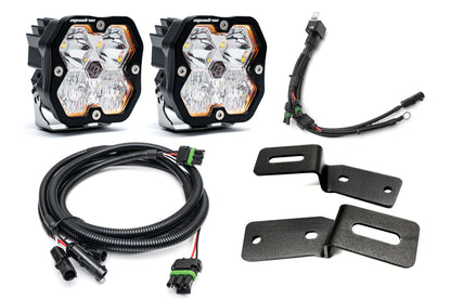 SPV Parts 2021-2025 Ford BRONCO A-Pillar Light Kit with Baja Designs Squadrons 2.0 (RGBW Backlights)