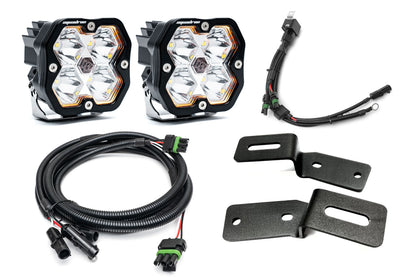 SPV Parts 2021-2025 Ford BRONCO A-Pillar Light Kit with Baja Designs Squadrons 2.0 (RGBW Backlights)