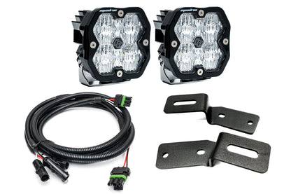 SPV Parts 2021-2025 Ford BRONCO A-Pillar Light Kit with Baja Designs Squadrons 2.0 (RGBW Backlights)