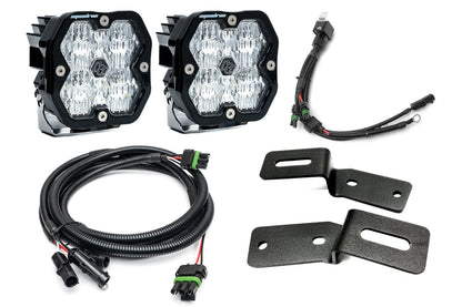 SPV Parts 2021-2025 Ford BRONCO A-Pillar Light Kit with Baja Designs Squadrons 2.0 (RGBW Backlights)