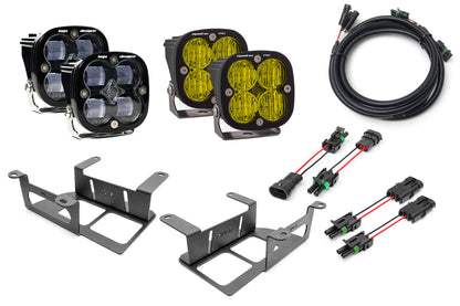 SPV Parts 2022 UP Ford Bronco Dual Baja Designs Squadron Sport & PRO Capable Bumper Fog Light Kit