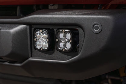 SPV Parts 2022 UP Ford Bronco Dual Baja Designs Squadron Sport & PRO Capable Bumper Fog Light Kit