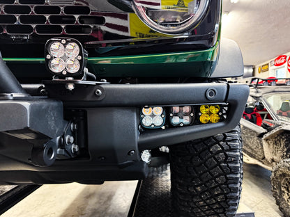 SPV Parts 2021+ Ford Bronco Modular HD Bumper Post Mounts for 30" Light Bars or 2 Lights