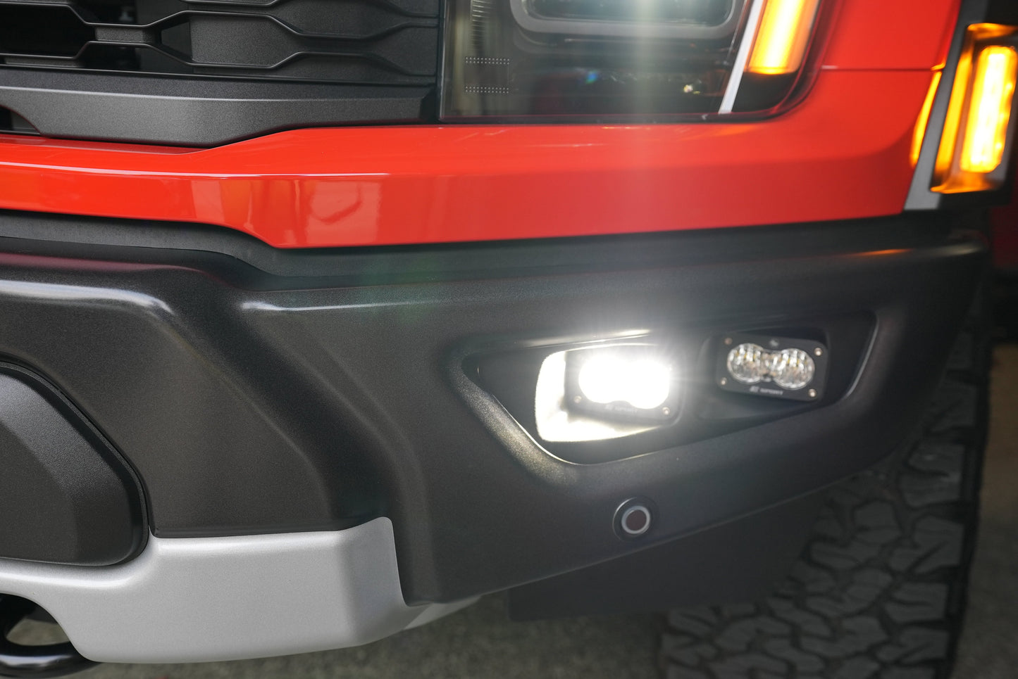 SPV Parts 2021-2025 Ford F-150 & Bronco Raptor OEM (SAE) Fog Light Upgrade Kit with Brackets and Baja Designs S2 Lights