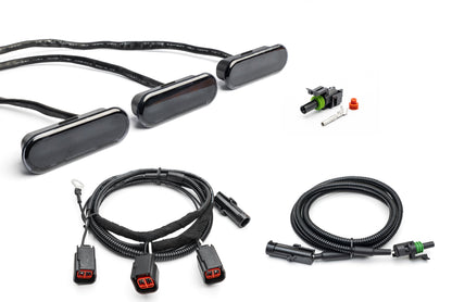 2021+ Bronco SMOKED Grille (Amber LED) Marker Lights - By SPV