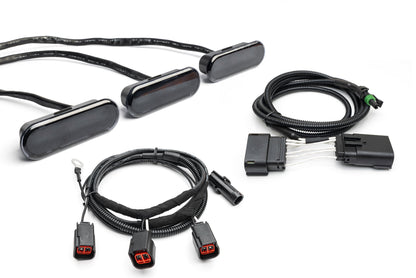 2021+ Bronco SMOKED Grille (Amber LED) Marker Lights - By SPV