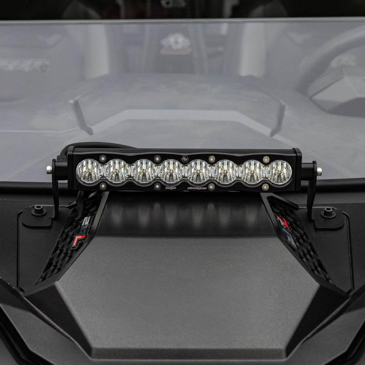 Baja Designs S8/OnX6 10in Light Bar Hood Mount Kit - Polaris 2025 RZR Pro-R; Pro-S; Pro-XP