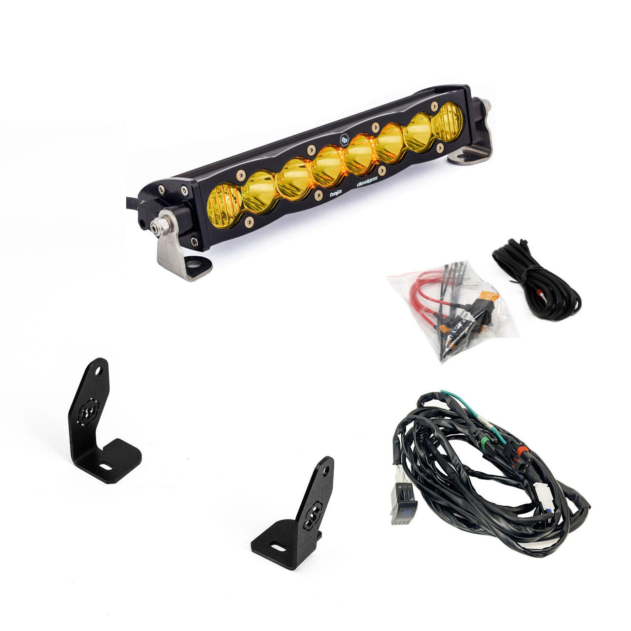 Baja Designs S8/OnX6 10in Light Bar Hood Mount Kit - Polaris 2025 RZR Pro-R; Pro-S; Pro-XP