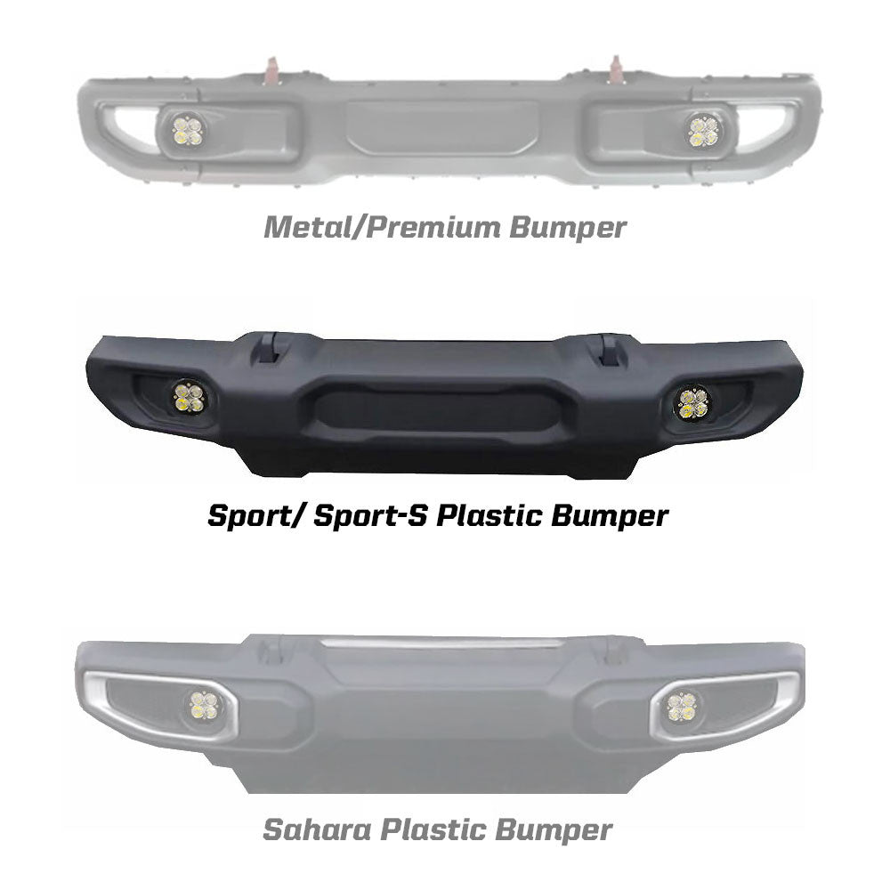 Jeep JLJT Squadron-R Fog Pocket Light Kit - 2020-24 Gladiator; 2018-24 Wrangler JL