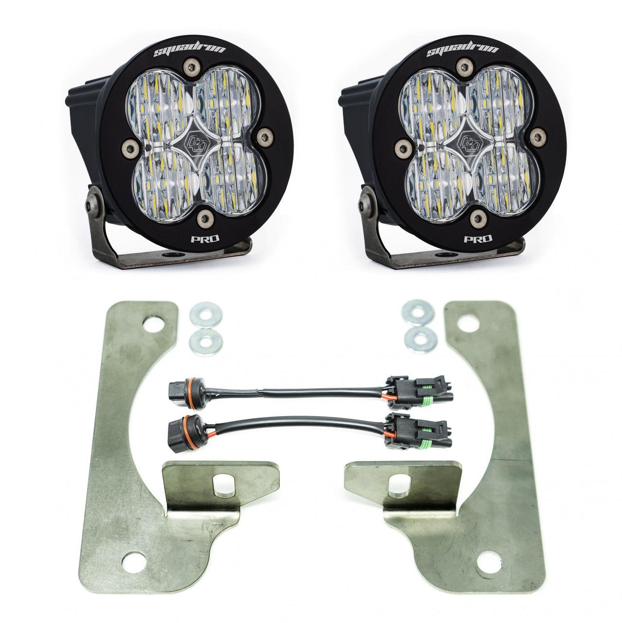 Jeep JL/JT Squadron-R Fog Pocket Light Kit - Jeep 2020-24 Gladiator; 2018-24 Wrangler JL; NOTE: w/ OE Rubicon Bumper