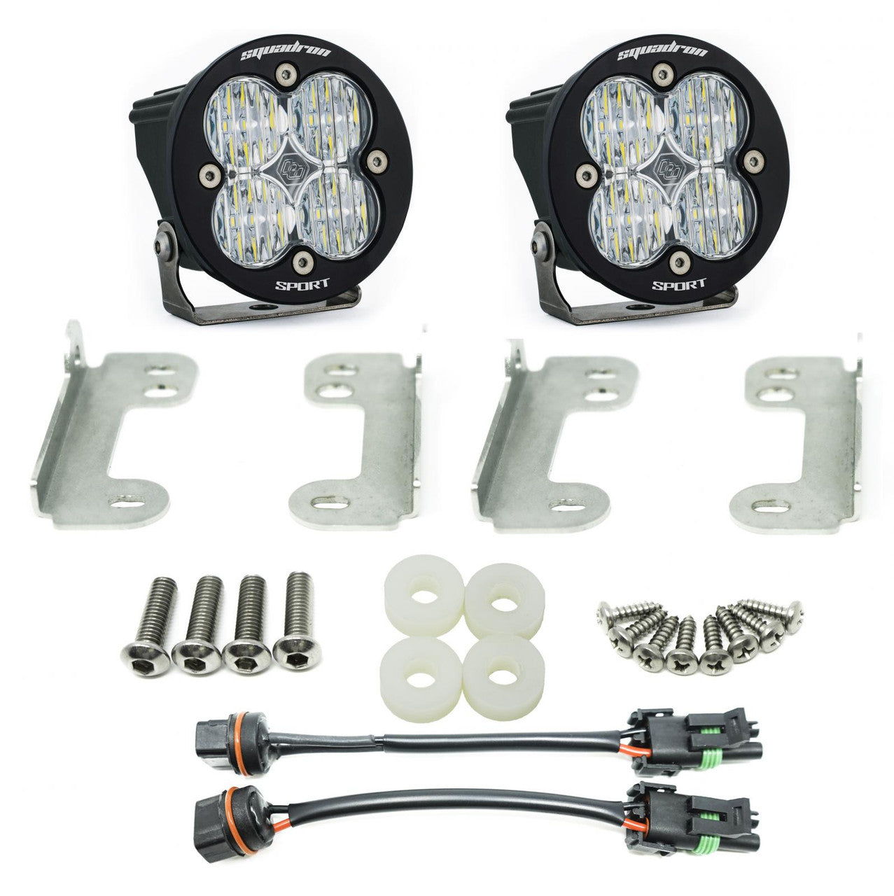 Jeep JL/JT Squadron-R Pro Fog Pocket Light Kit - 2020-24 Gladiator; 2018-24 Wrangler JL; NOTE: w/ OE Sahara Bumper