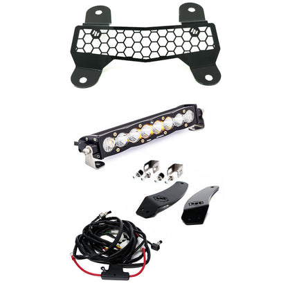 18-21 Textron/Arctic Cat S8 10 Inch Grille Mount Light Bar Kit wFacia - Arctic Cat 2020-21 Wildcat XX; Textron 2018-19 Wildcat XX