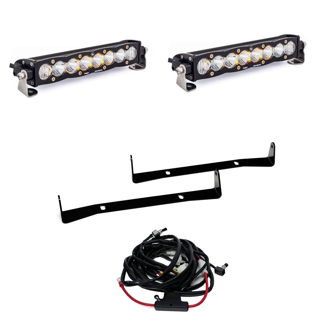 14-18 Toyota 4Runner S8 Dual 10 Inch Grille Upper Light Kit - Baja Designs