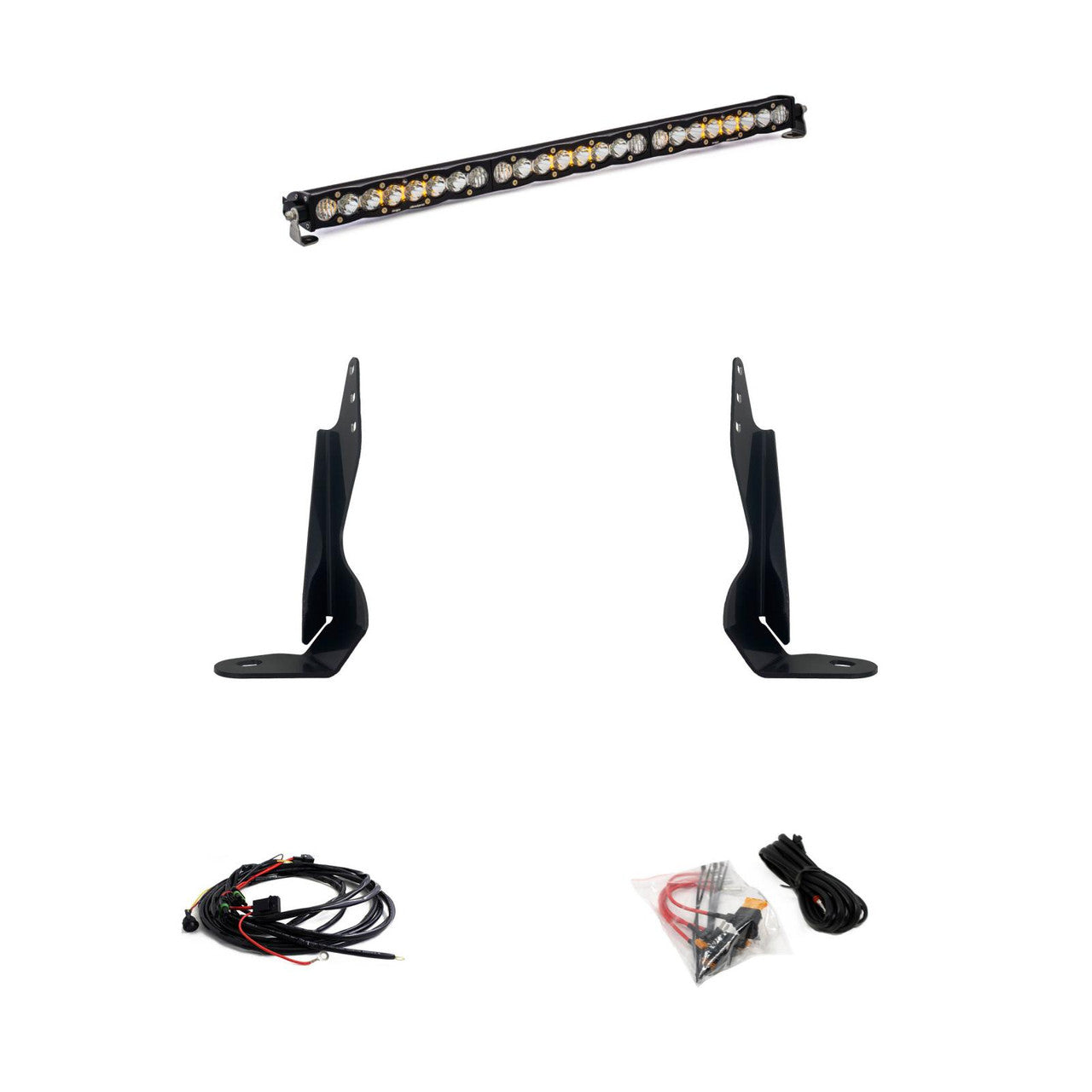 20-22 GMC S8 Single/Dual 30 Inch Behind the Grille Light Bar Kit - Baja Designs
