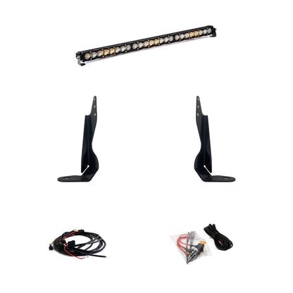 20-22 GMC S8 Single/Dual 30 Inch Behind the Grille Light Bar Kit - Baja Designs