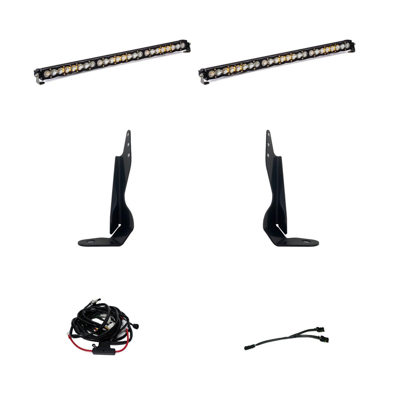 20-22 GMC S8 Single/Dual 30 Inch Behind the Grille Light Bar Kit - Baja Designs