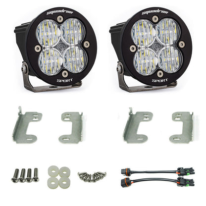 Jeep JK Squadron-R Fog Pocket Light Kit OE Bumper Baja Designs
