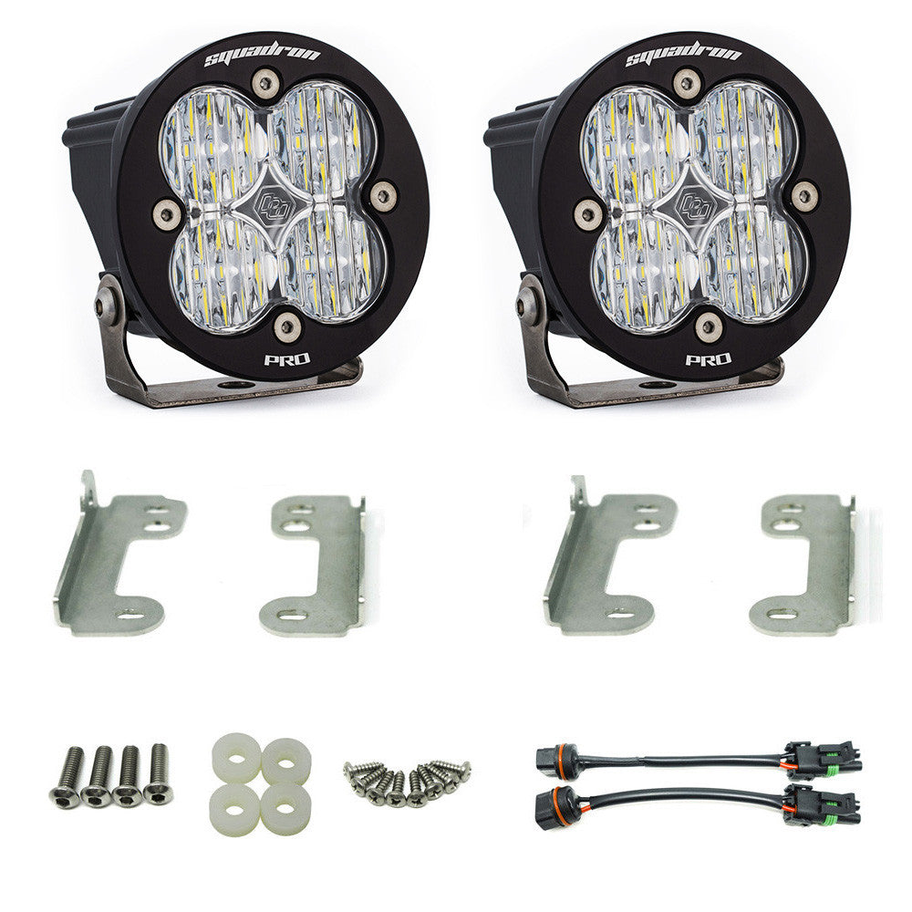 Jeep JK Squadron-R Fog Pocket Light Kit OE Bumper Baja Designs