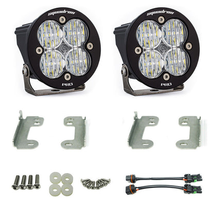 Jeep JK Squadron-R Fog Pocket Light Kit OE Bumper Baja Designs
