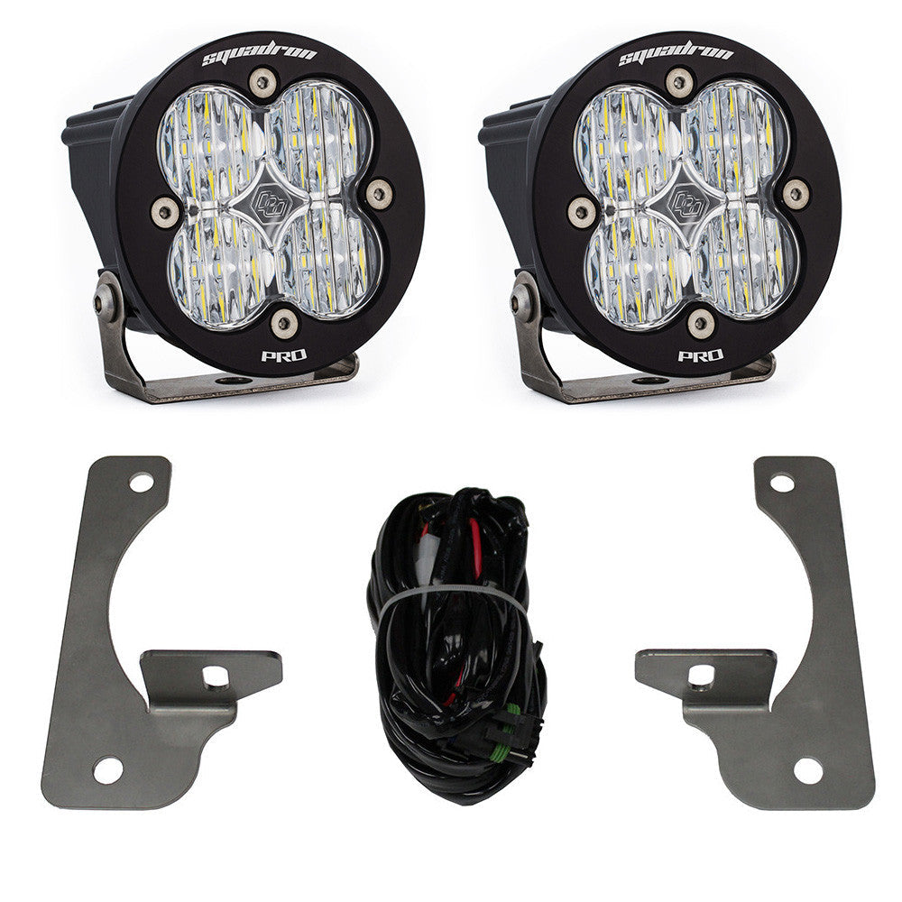 Jeep JK Squadron-R Fog Pocket Light Kit Premium Bumper Baja Designs
