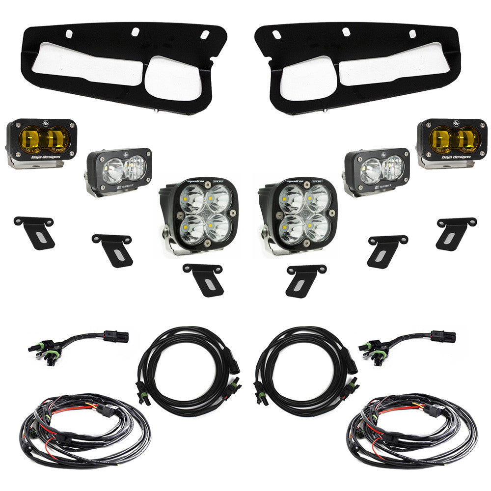 Baja Designs S2 SAE “Sportsmen/PRO” - 21+ Ford Bronco Fog Pocket Light Kits - Modular Bumper