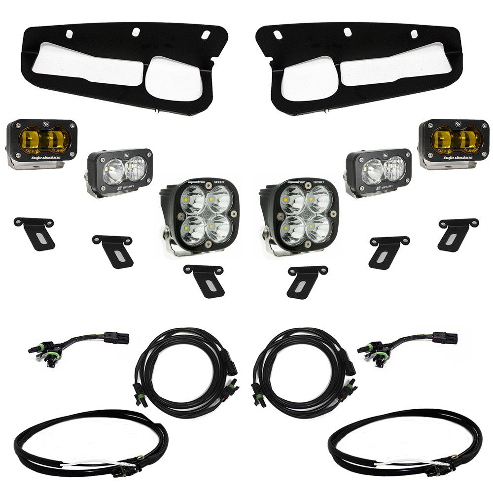 Baja Designs S2 SAE “Sportsmen/PRO” - 21+ Ford Bronco Fog Pocket Light Kits - Modular Bumper