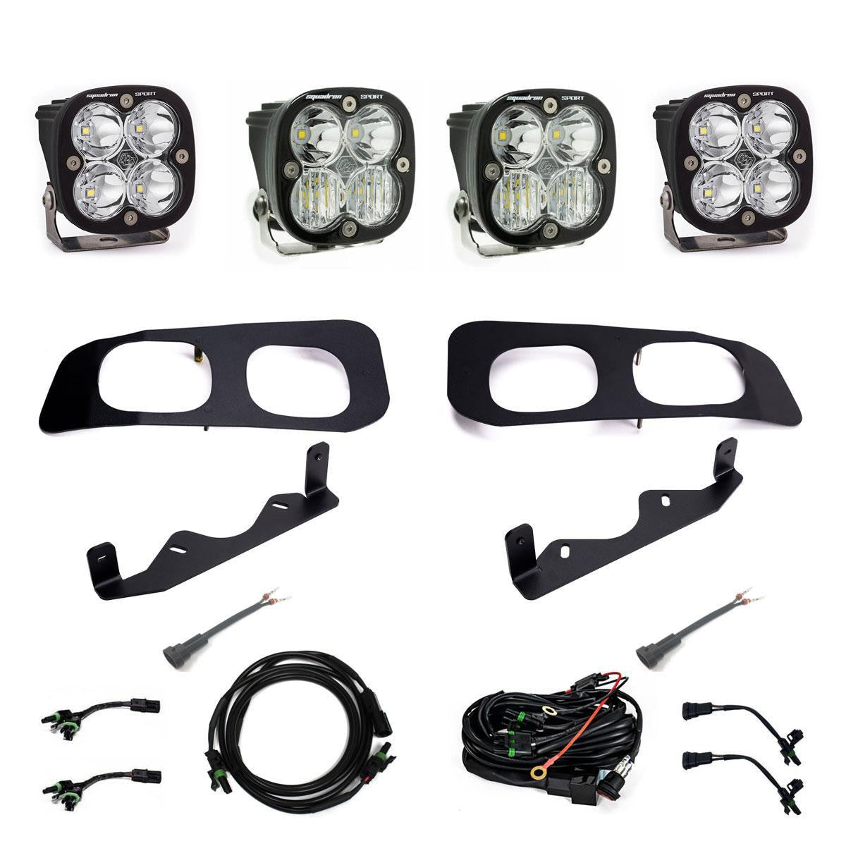 2023-On F-250/350 Super Duty Squadron Sport/Pro/Unlimited Dual Fog Pocket Light Kit